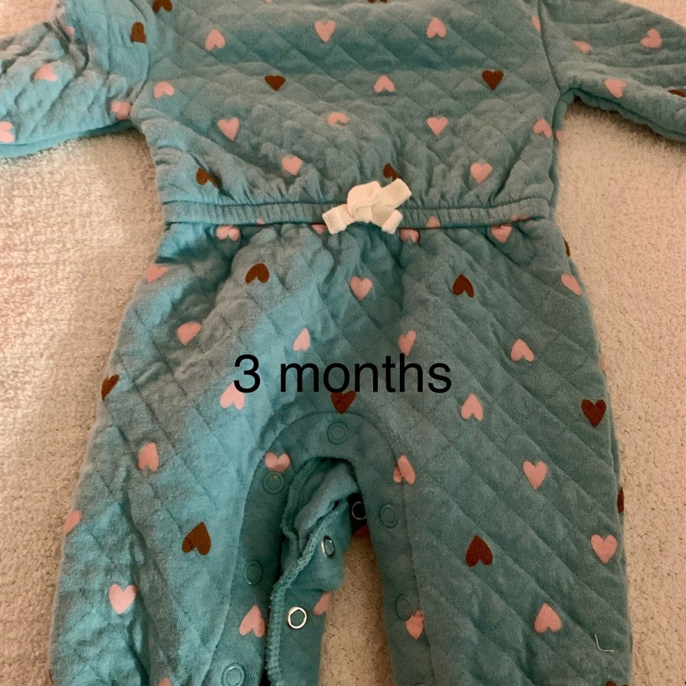 Old Navy Blue Heart Patterned Bodysuit